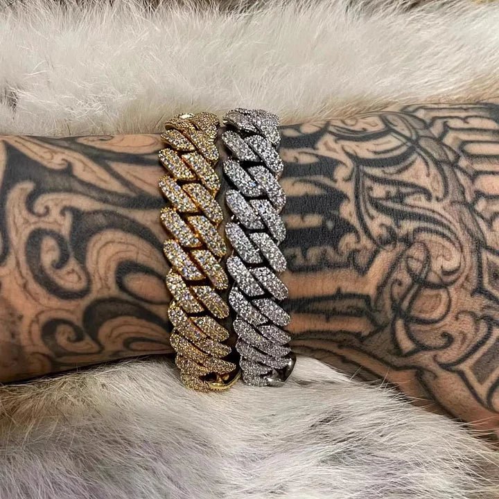 14MM Rhombus Cuban Full Diamond Bracelet