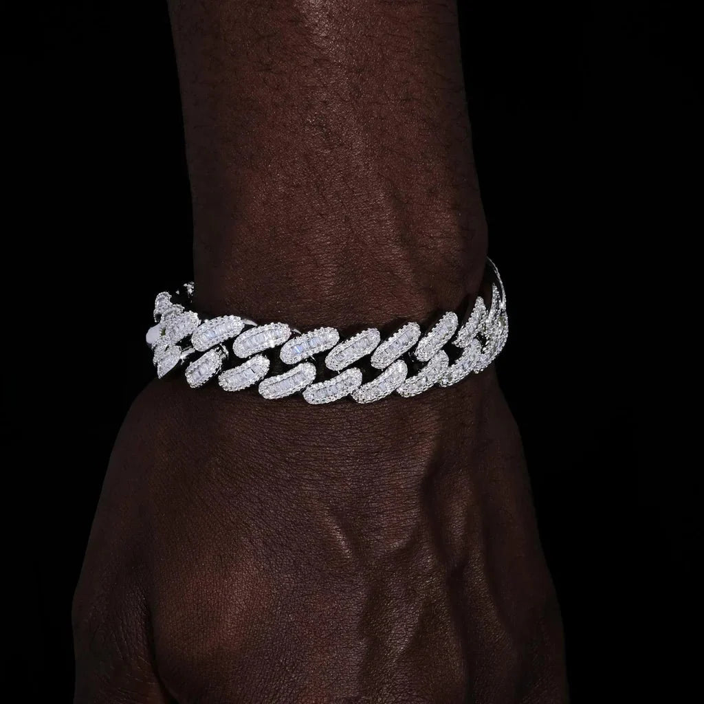 Baguette Cuban Link Bracelet - 16mm