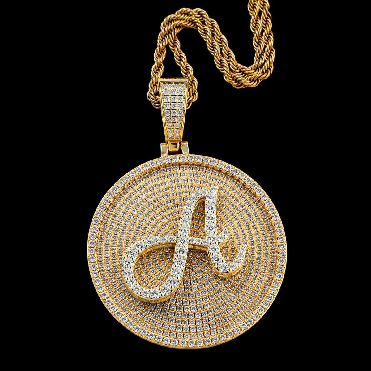 26-Letter Iced-Out Pendant - 50mm