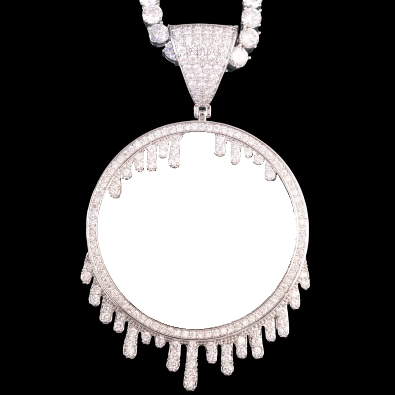 3D Custom Round Water Drop Pendant - 65mm