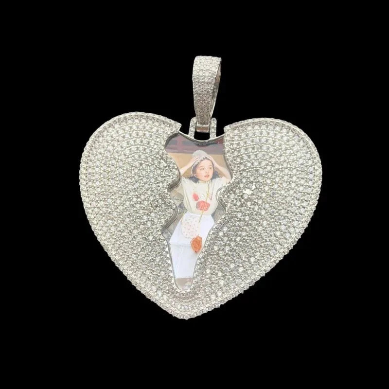 3D Customized Cracked Love Pendant - 55mm
