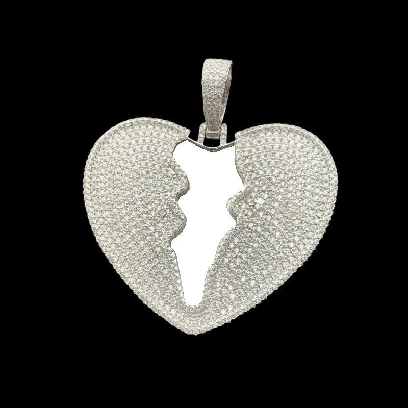 3D Customized Cracked Love Pendant - 55mm
