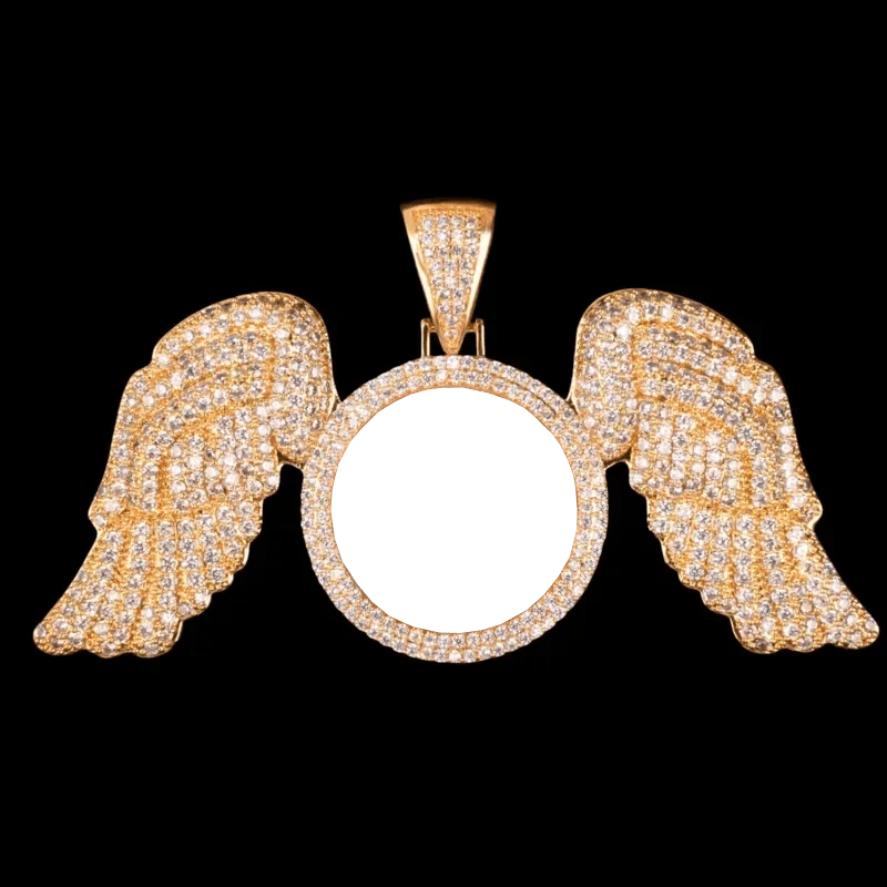 3D Customized Photo Ice Wings Pendant - 90mm