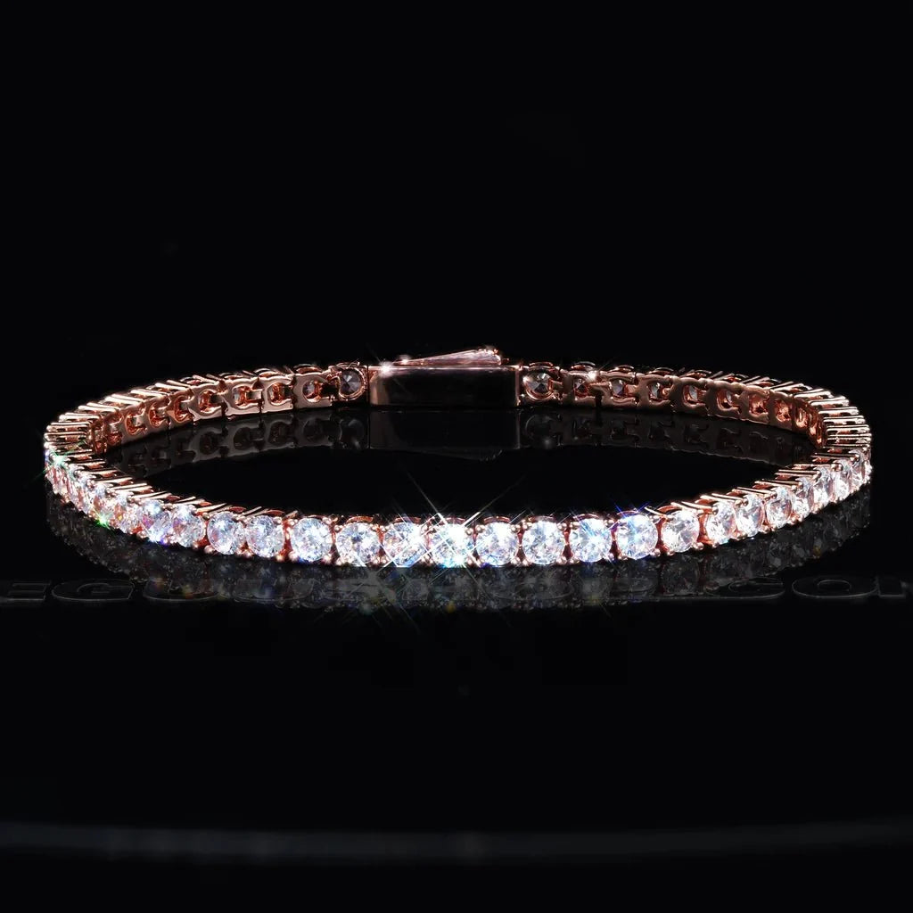 Tennis Bracelet in Rose Gold - 3mm