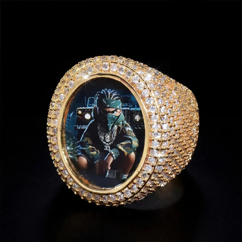 3D Custom Photo Oval Ring