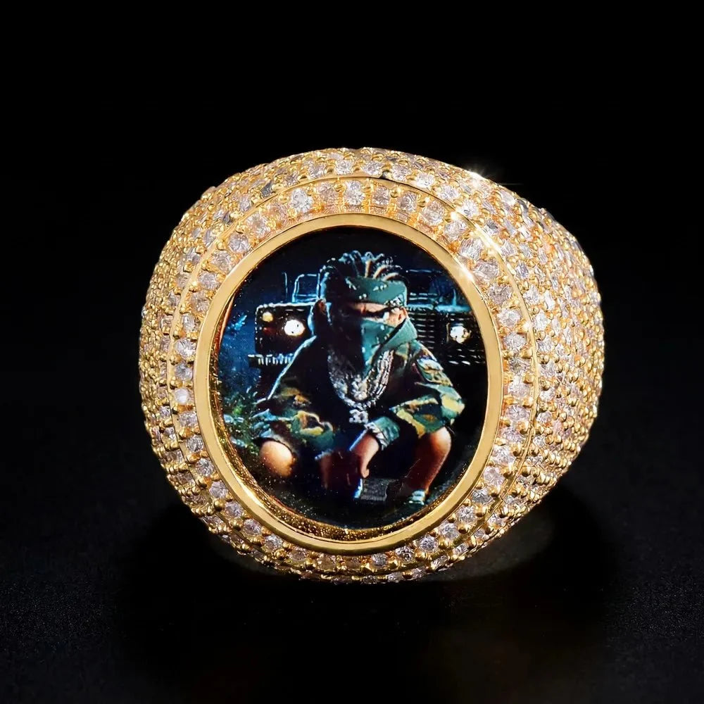 3D Custom Photo Oval Ring