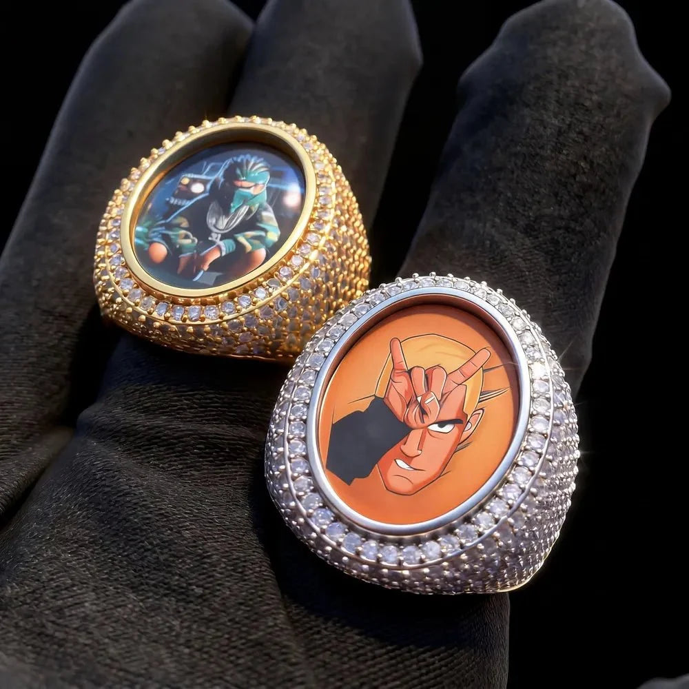 3D Custom Photo Oval Ring