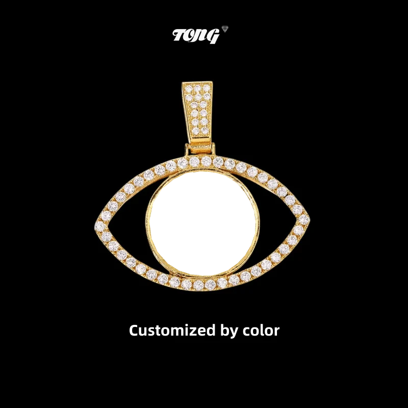 3D Evil Eye Photo Custom Commemorative Pendant - 40mm