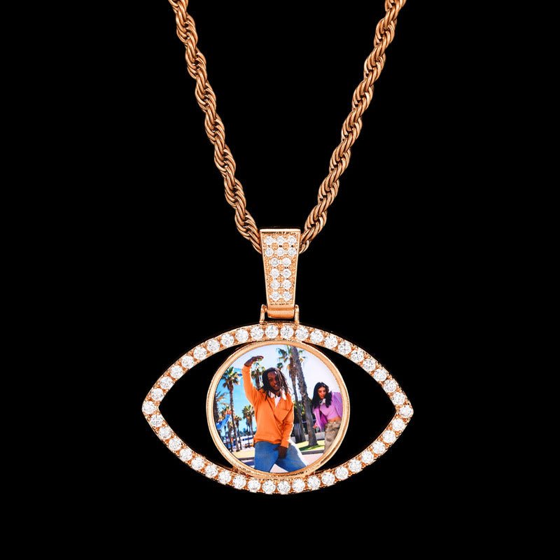 3D Evil Eye Photo Custom Commemorative Pendant - 40mm