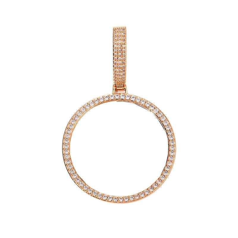 3D Large Buckle Solid Round Custom Photo Pendant - 45mm