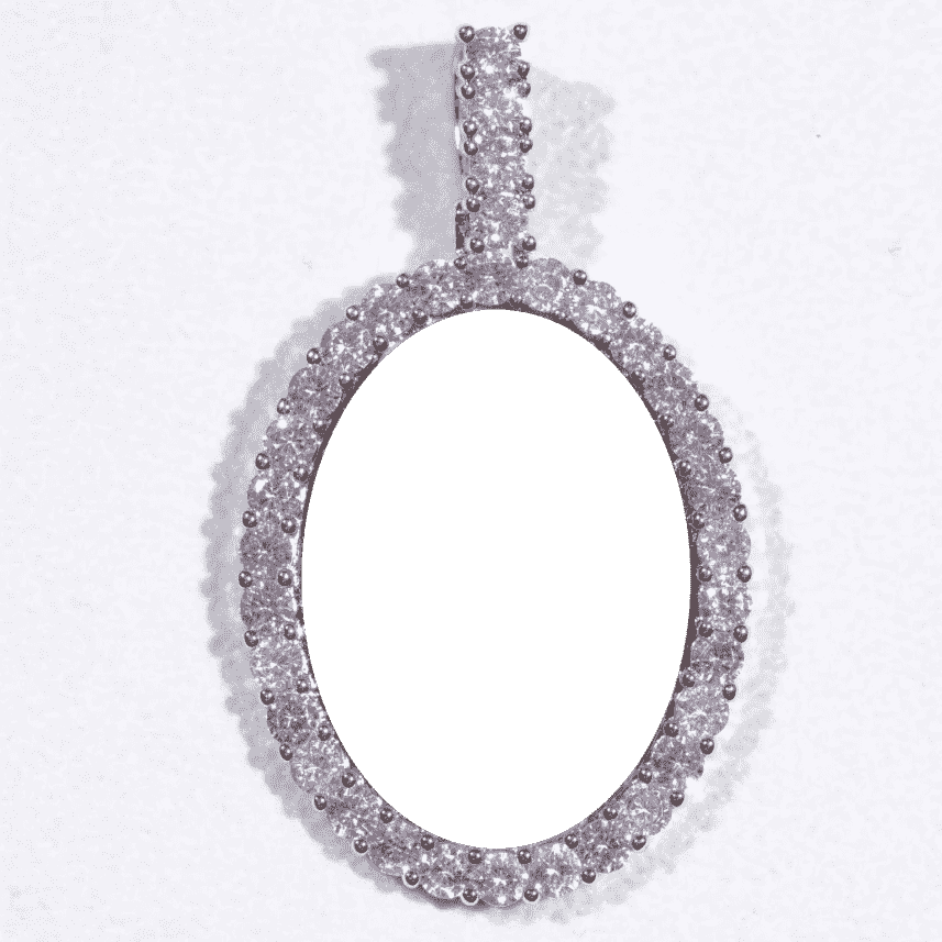 3D Oval Custom Picture Pendant