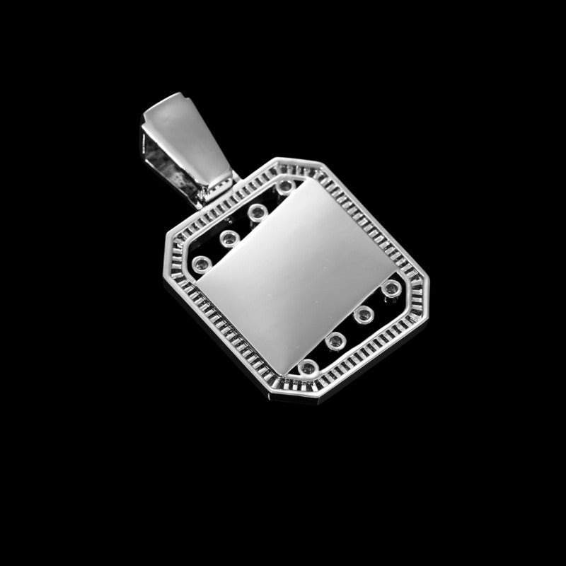 3D Quadrilateral Solid Photo Custom Commemorative Pendant - 30mm