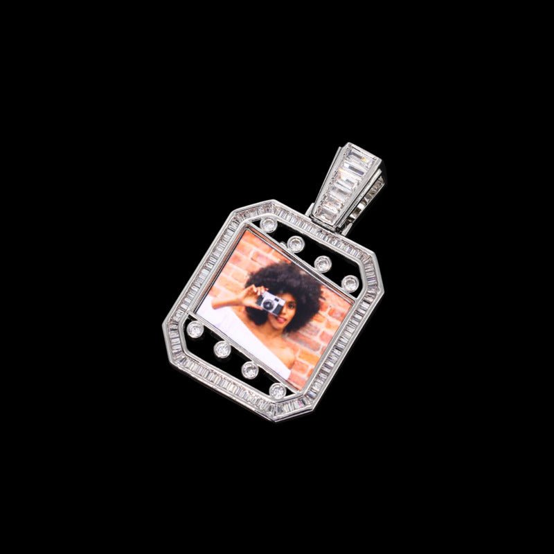 3D Quadrilateral Solid Photo Custom Commemorative Pendant - 30mm
