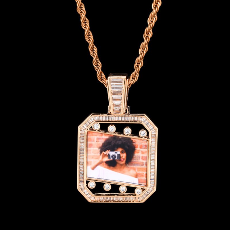 3D Quadrilateral Solid Photo Custom Commemorative Pendant - 30mm