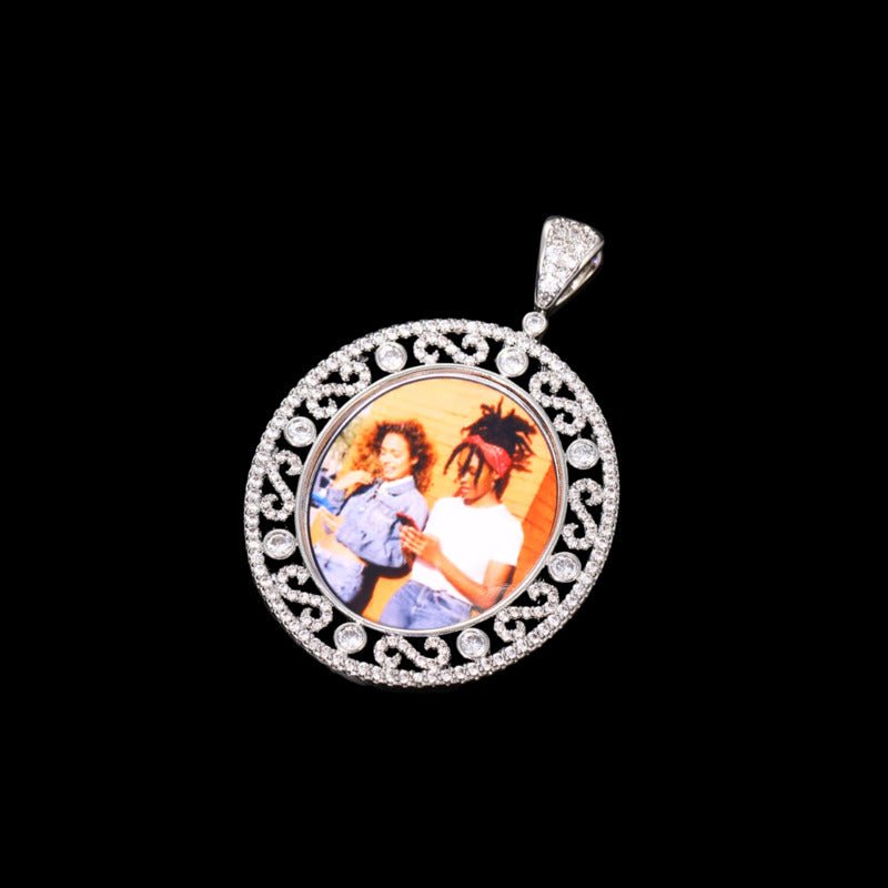 3D Round Solid Photo Custom Commemorative Pendant - 38mm