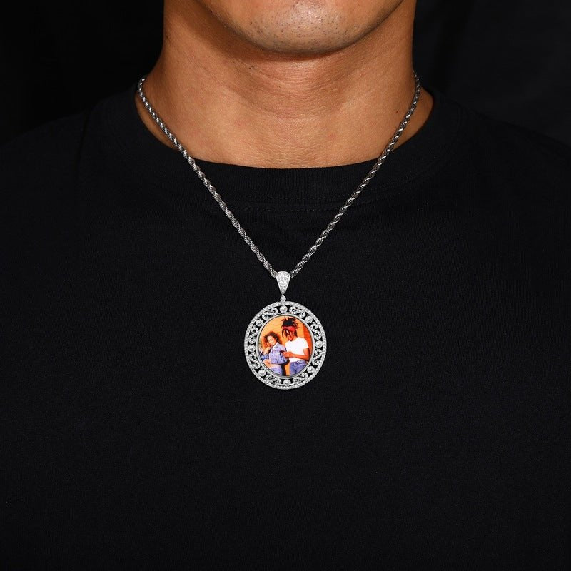 3D Round Solid Photo Custom Commemorative Pendant - 38mm