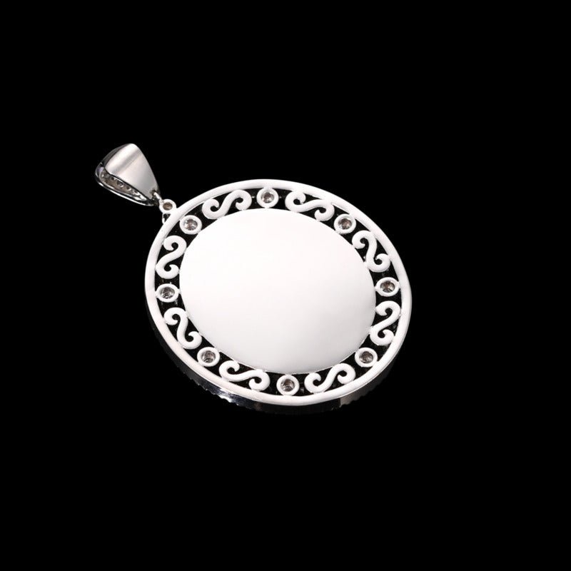 3D Round Solid Photo Custom Commemorative Pendant - 38mm