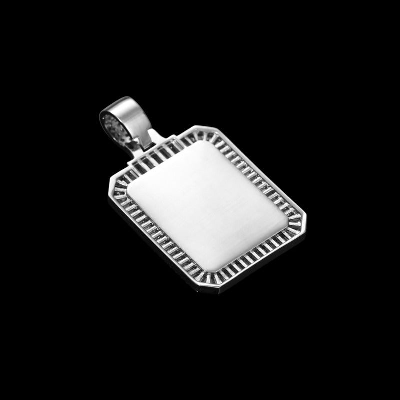 3D Solid Square Custom Photo Pendant - 28mm