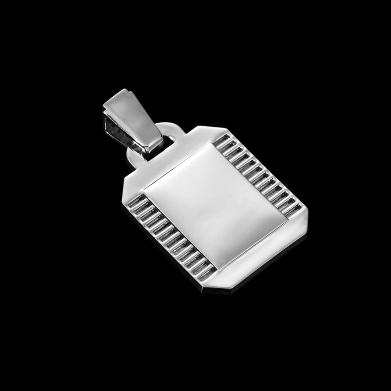 3D Square Solid Photo Custom Pendant - 30mm