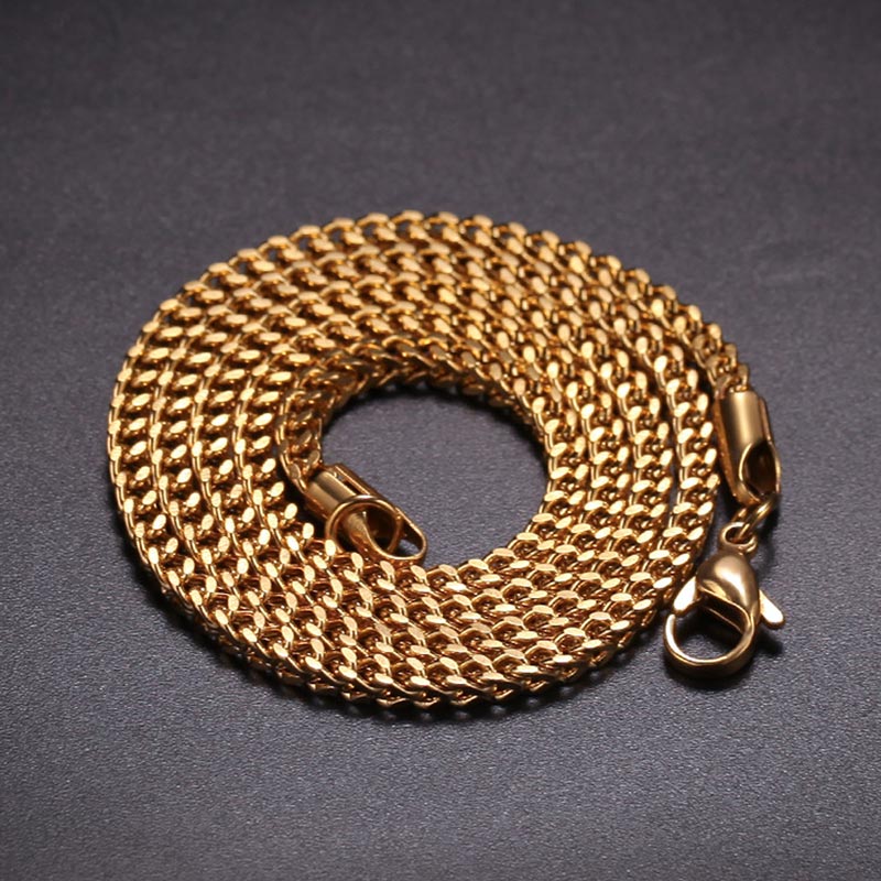 3mm Franco Box Chain in 18K Gold