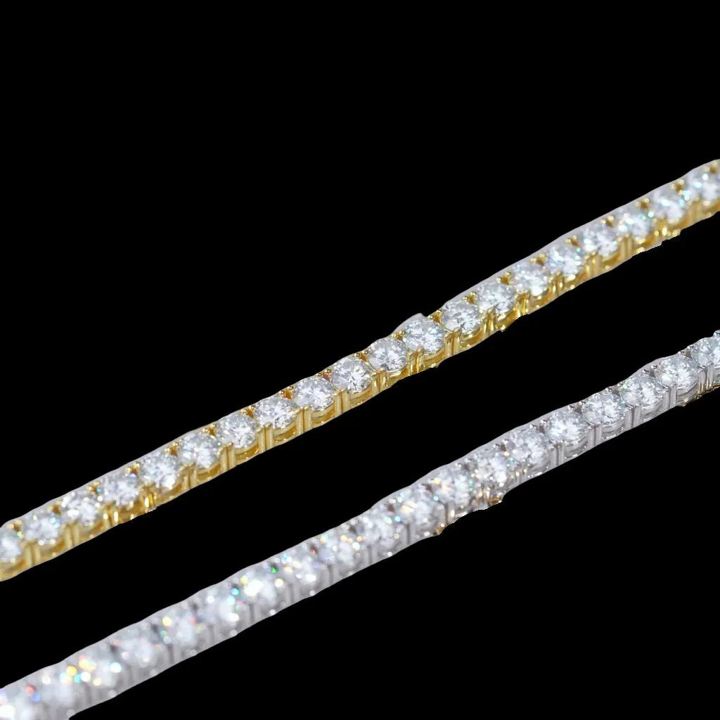 5MM 925S & VVS Moissanite Tennis Bracelet 18K Gold