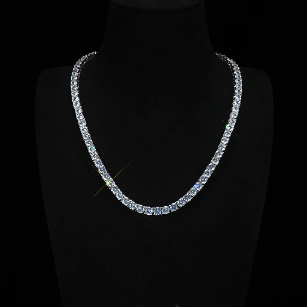 5mm 18K Gold-Plated Iced AAA CZ BlingBling Tennis Chain Single Row