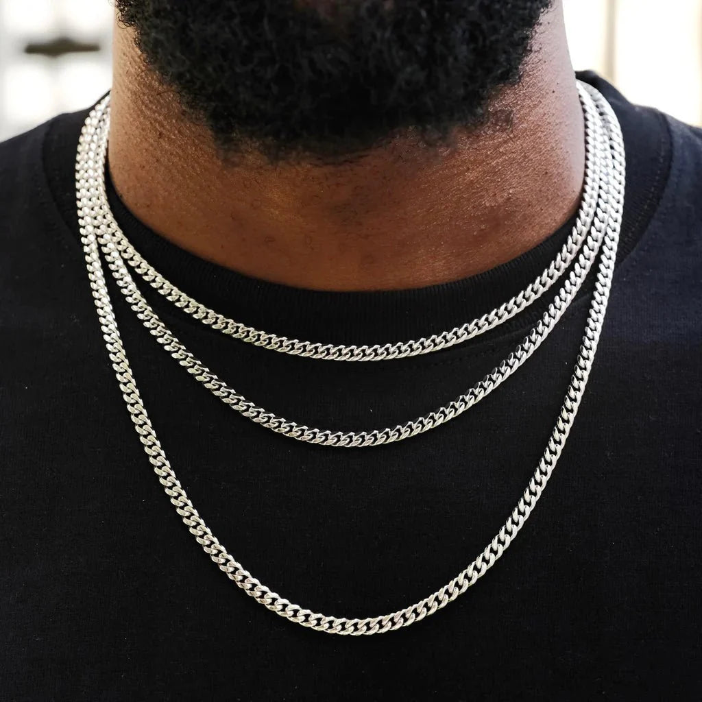 Miami Cuban Link Chain In White Gold - 5mm