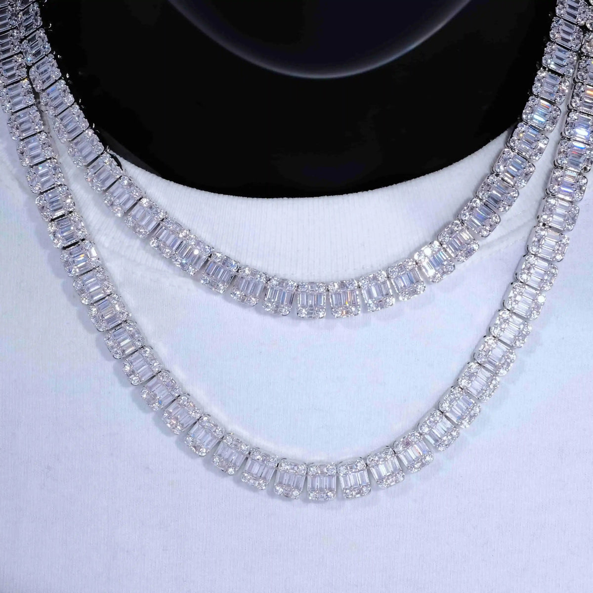 8mm Iced Square Baguette Tennis Chain