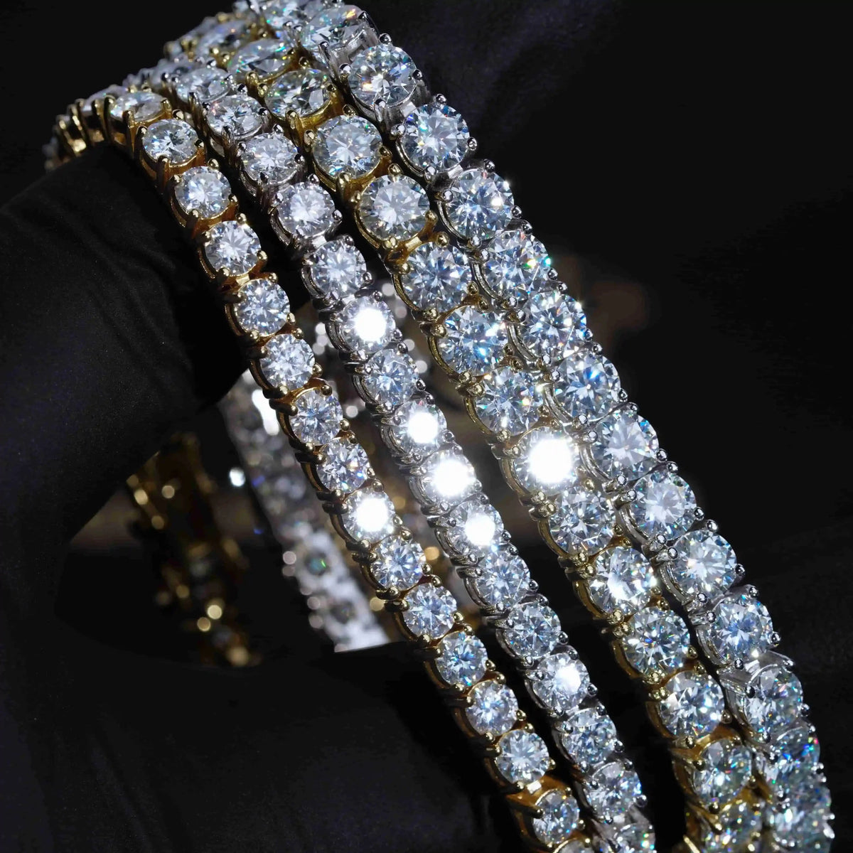 925S & VVS Moissanite Tennis Chain White Gold - 5MM