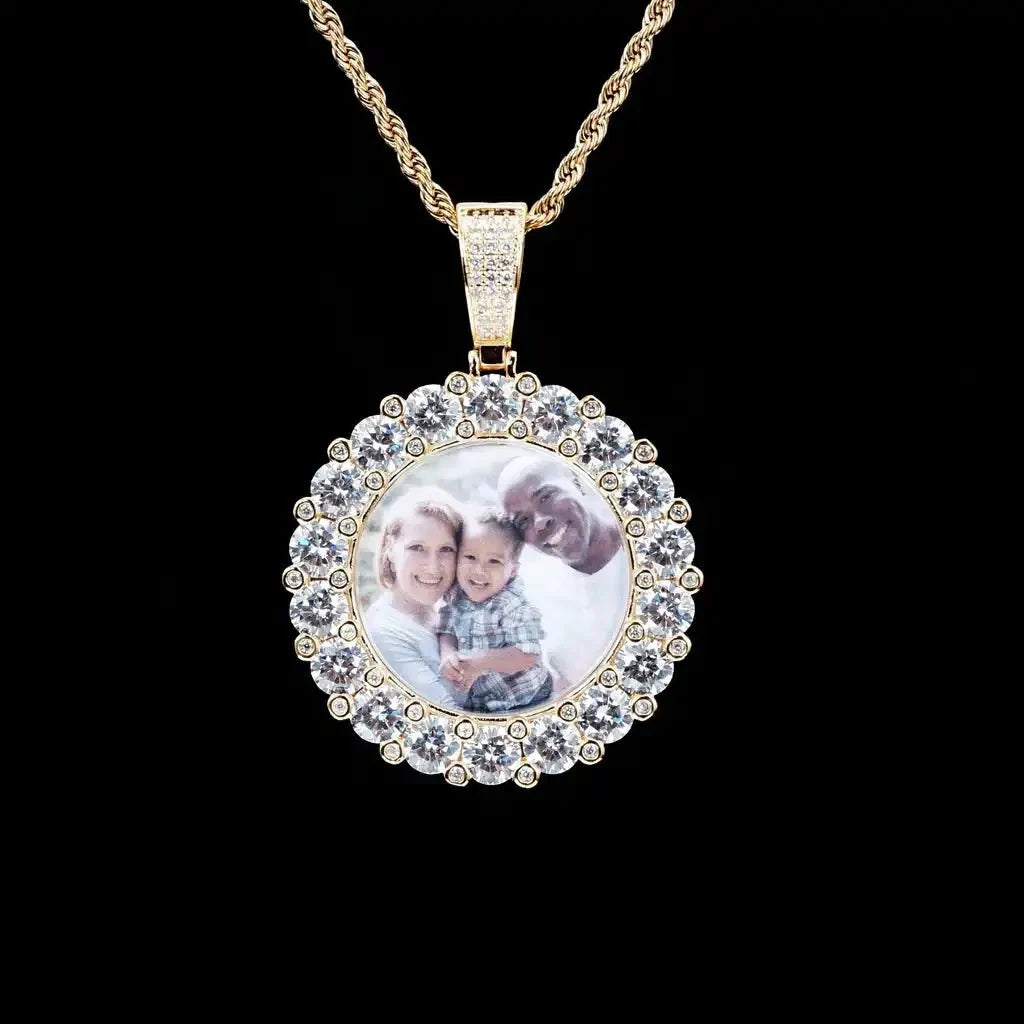 Custom 3D Picture Round Inlaid Pendant STYLE