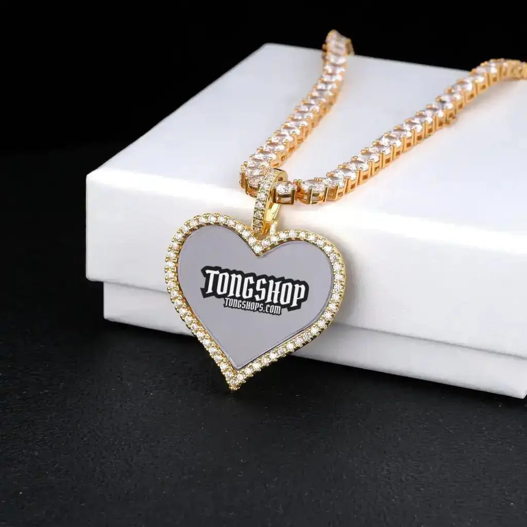 Custom Love Inlaid Picture Pendant Style
