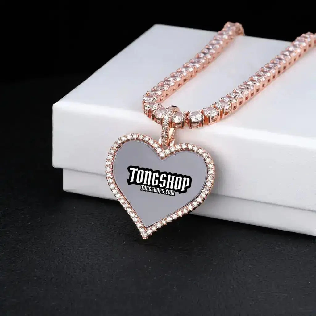 Custom Love Inlaid Picture Pendant Style