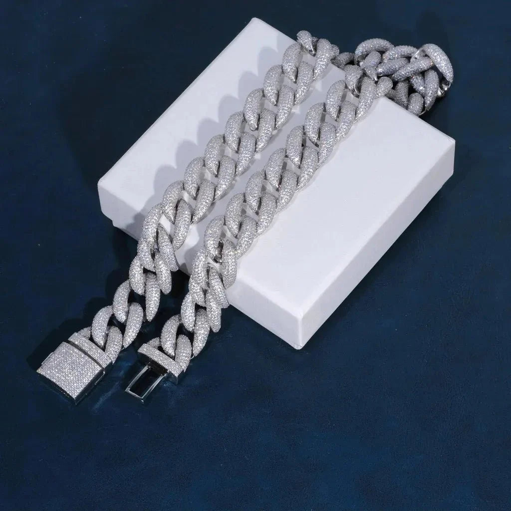 5-Row Iced Cuban Chain - 18mm