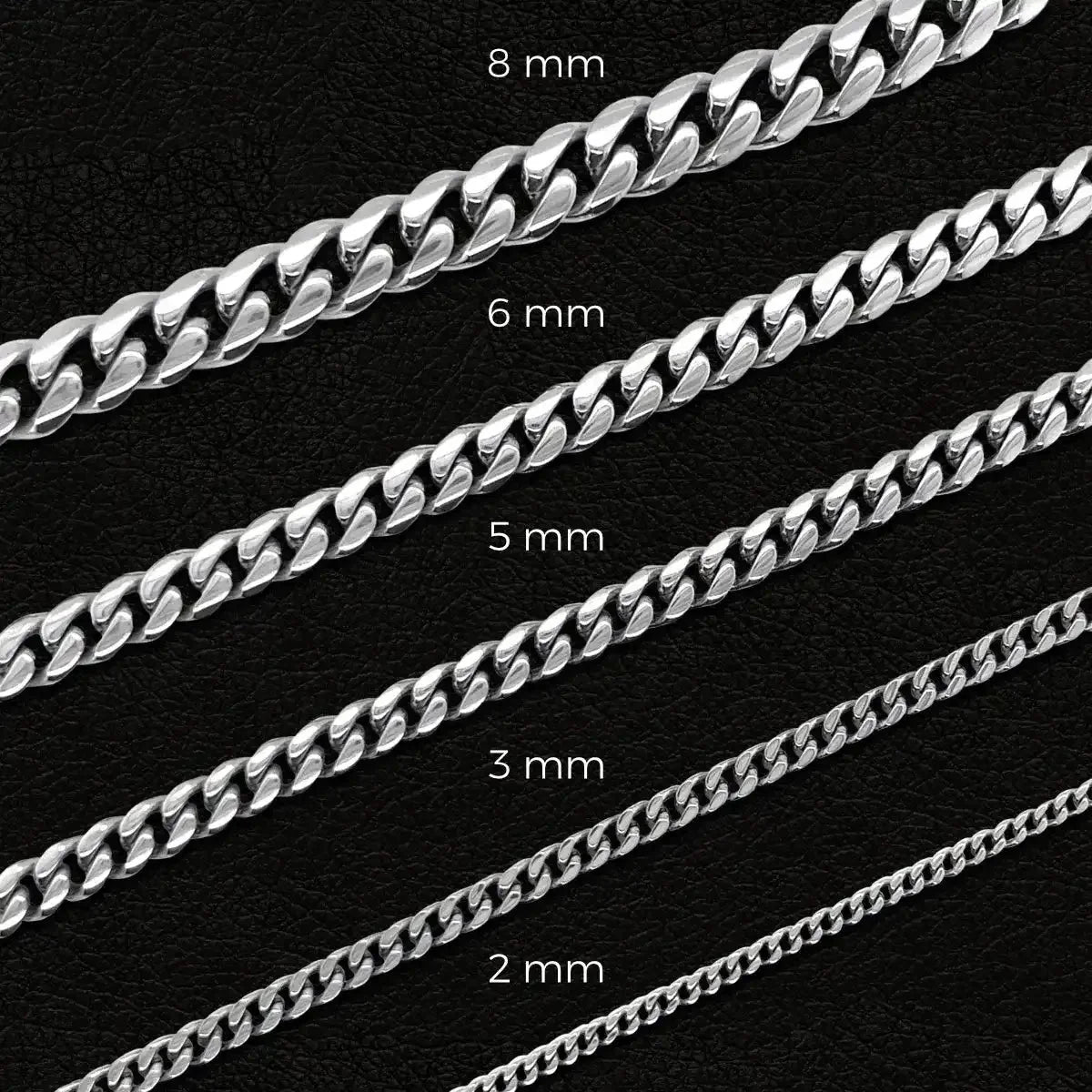 Diamond Cuban Chain in White Gold - 8.5mm