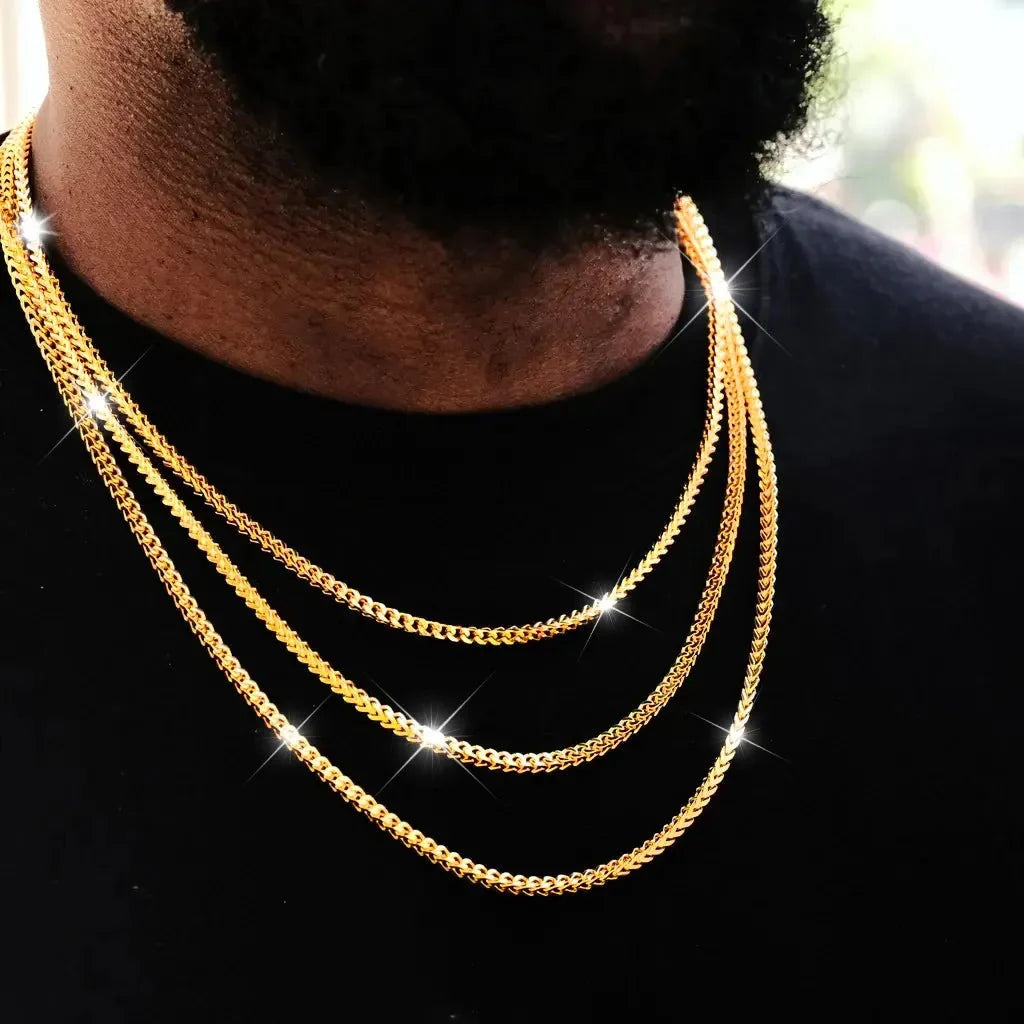 Franco Link Chain Yellow Gold - 3mm