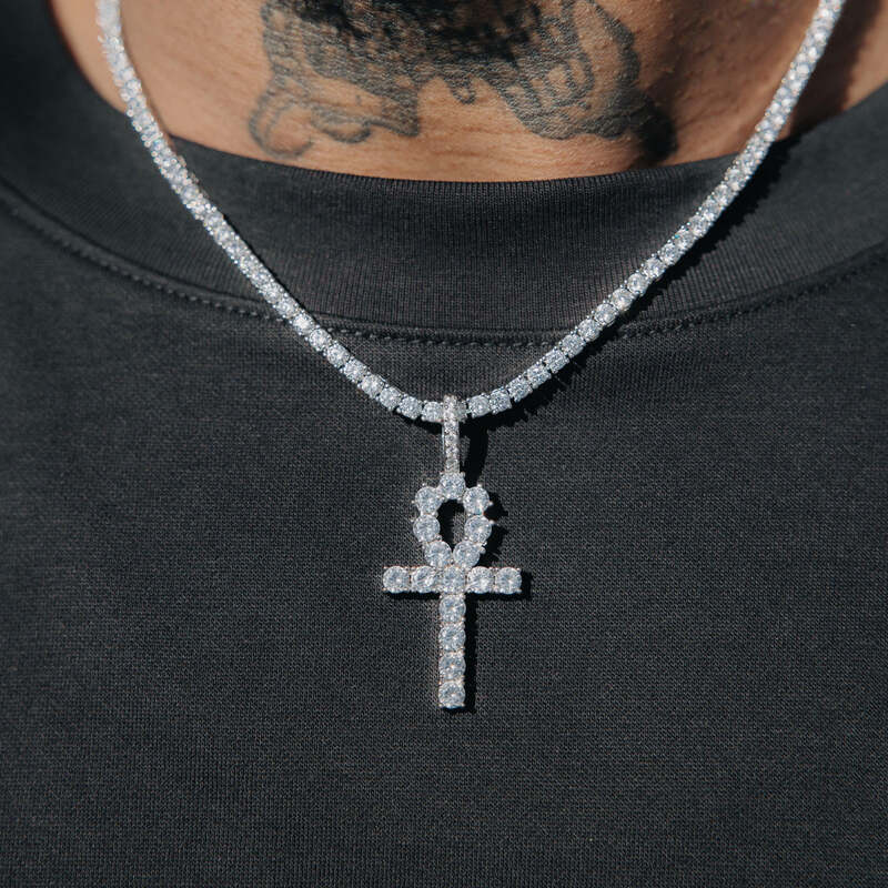 Ice Key Pendant in White Gold