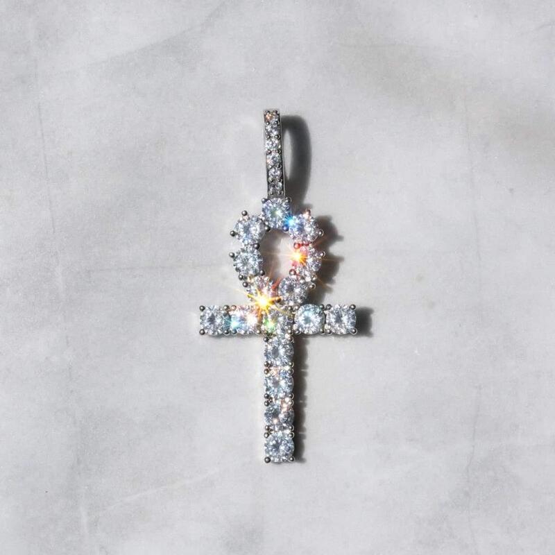 Ice Key Pendant in White Gold