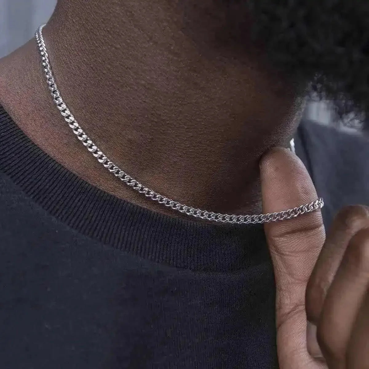 Micro Cuban in White Gold- 3mm