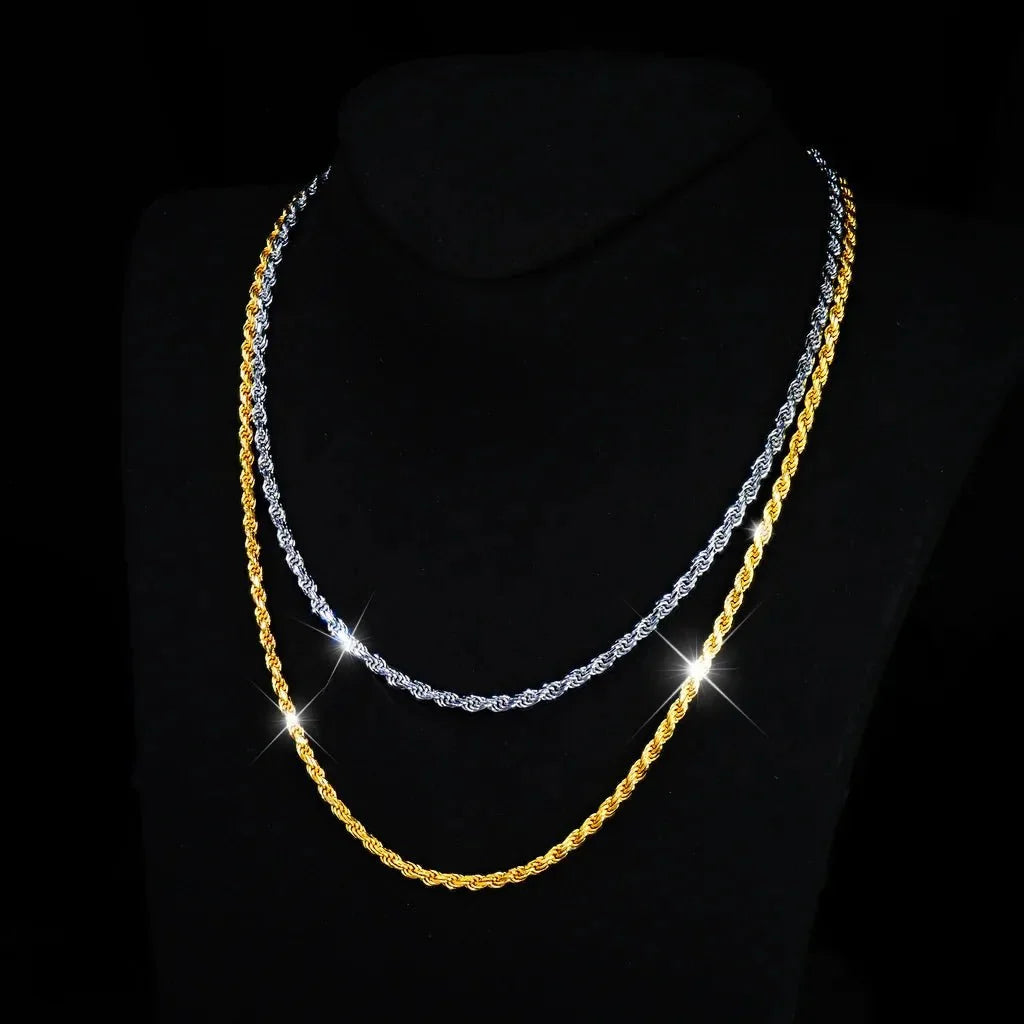 S925 Rope Twist Chain - 3mm