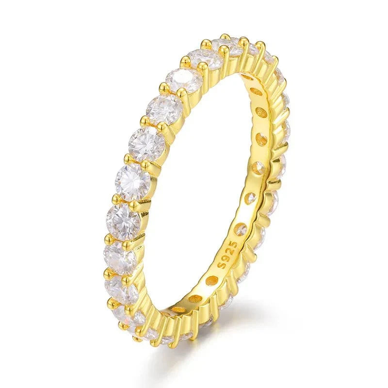 S925 VVS Moissanite ice Ring - 3mm