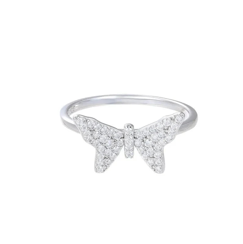 S925 VVS Moissanite Butterfly Ring