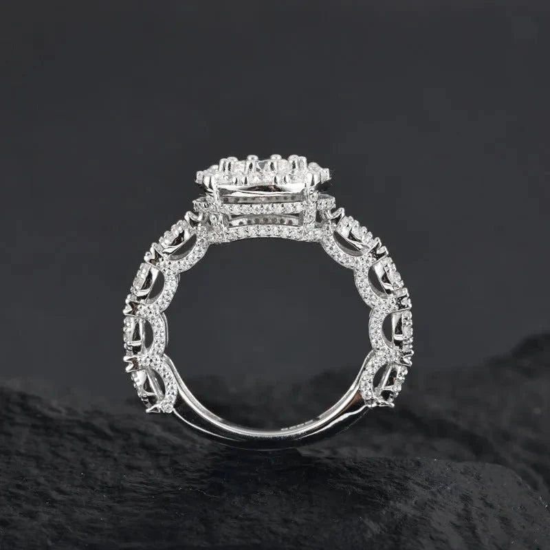 S925 VVS Moissanite Rock Candy Ring