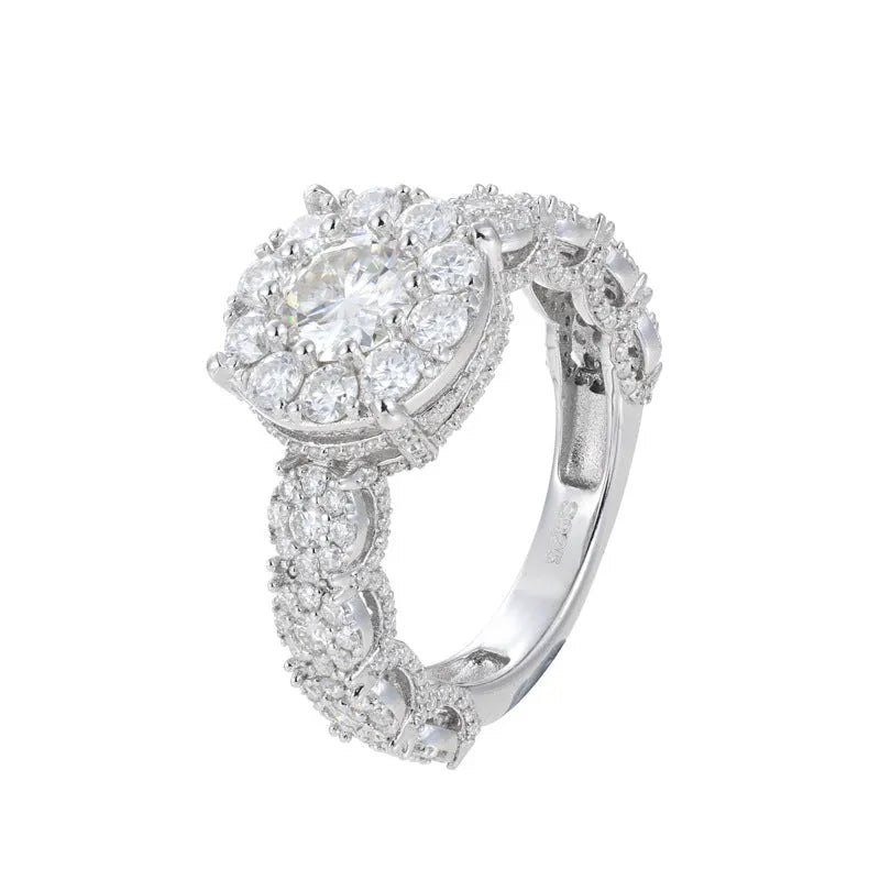S925 VVS Moissanite Rock Candy Ring