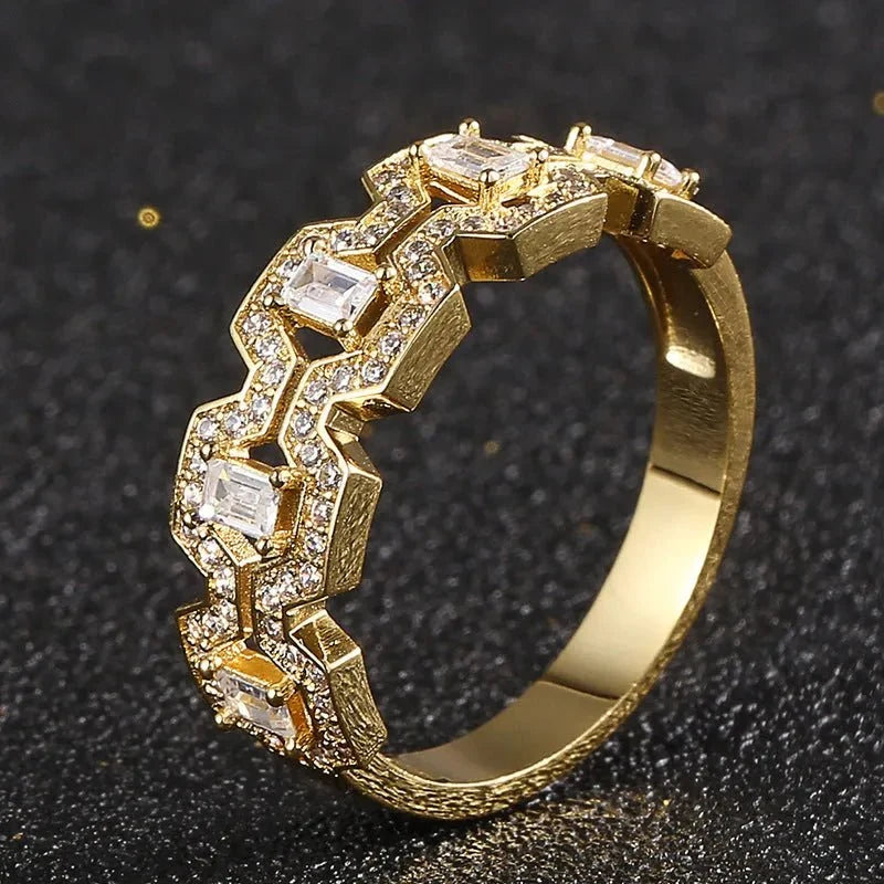 Iced Diamond Cuban Ring