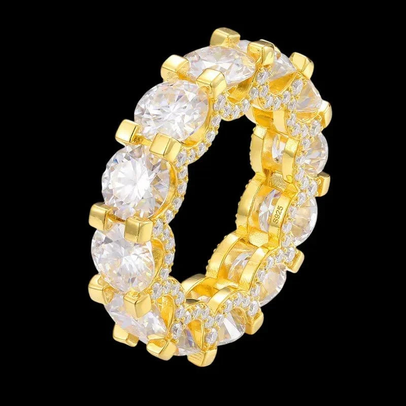 S925 VVS Moissanite Hip Hop Diamond Ring