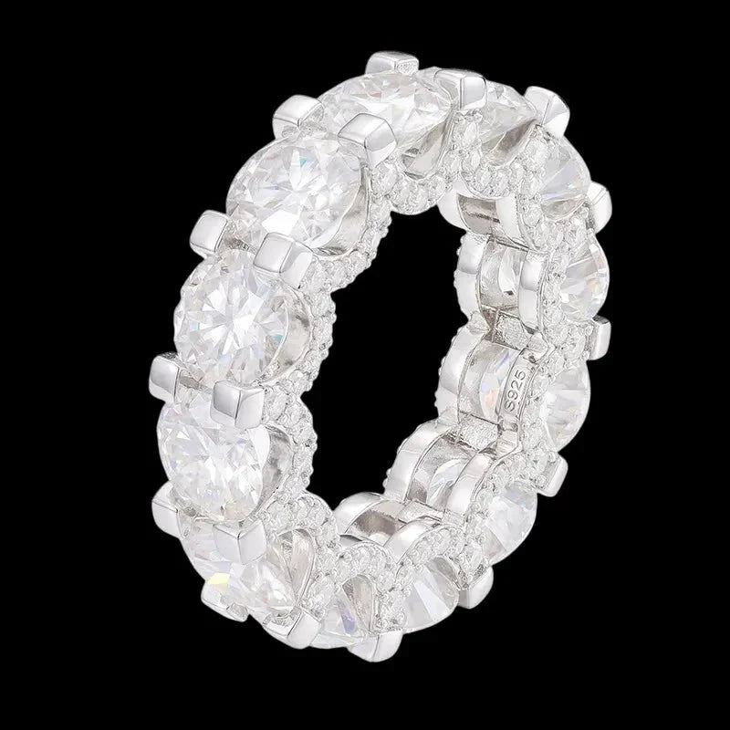 S925 VVS Moissanite Hip Hop Diamond Ring