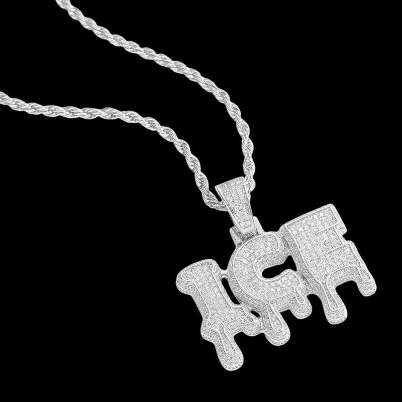 Teardrop-Shaped Custom Letter Pendant