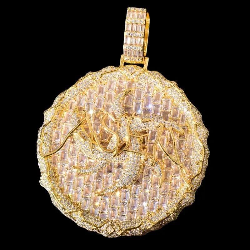 Thorn Ice Disc Pendant - 60mm