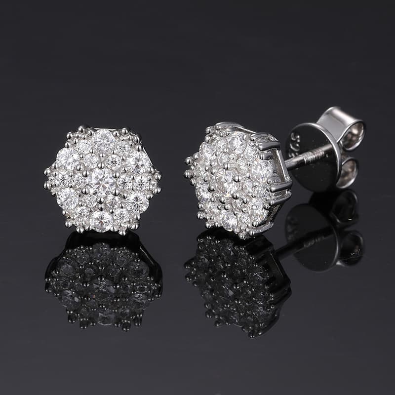 Artisan-Crafted S925 & VVS Moissanite Stud Earrings