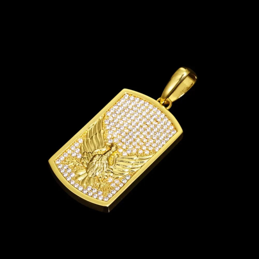 Bald Eagle Solid Dog Tag Custom Photo Pendant - 25mm